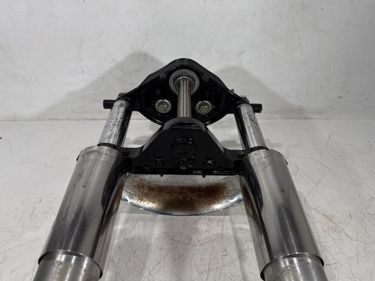 2012 Harley Electra Glide Touring Ultra OEM Front Triple Tree Set & LH RH Fork Legs Sliders