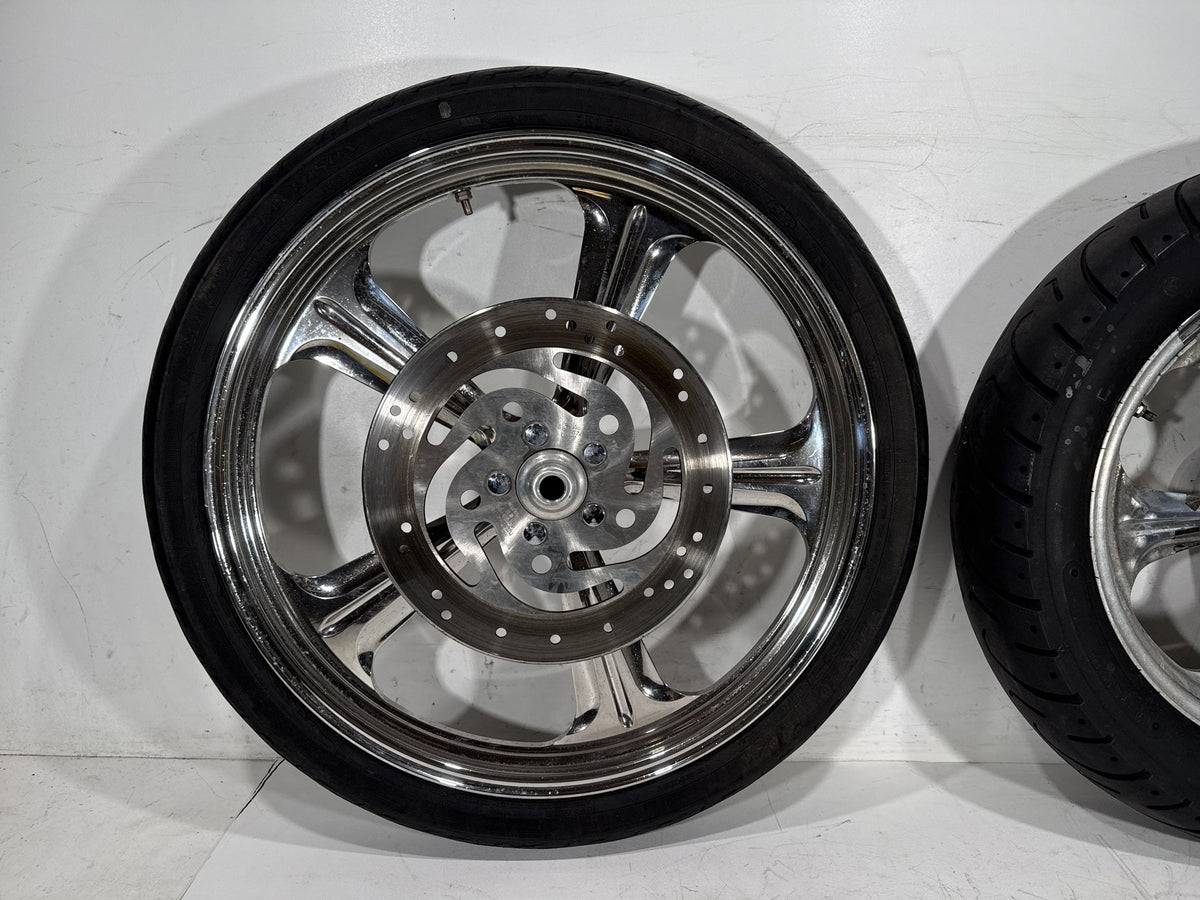 2001 Harley Softail Standard Front Rear Wheel Rim Tire MH90/21 130/90-16 16" 21"