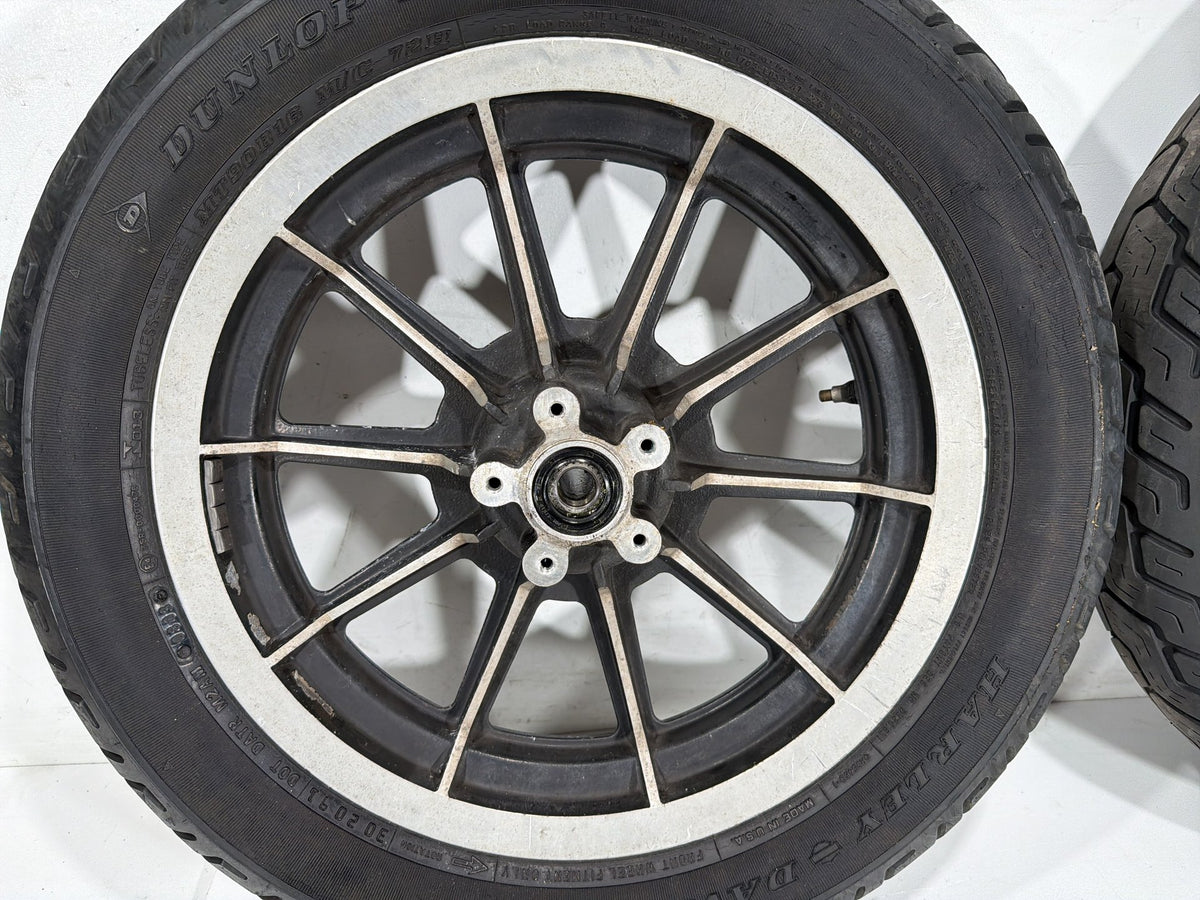 91 Harley Electra Glide Touring Classic Front & Rear Wheel Rim Tire MT90B16 16"
