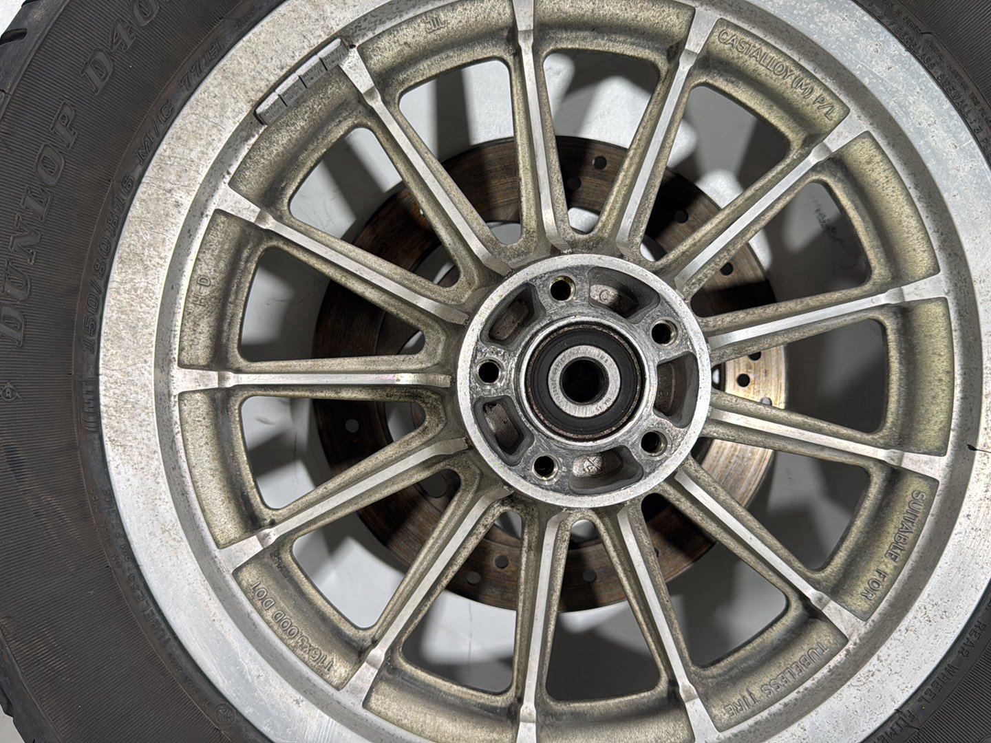 2004 Harley Dyna Super Glide FXDI OEM Front & Rear Wheel Rim Tire