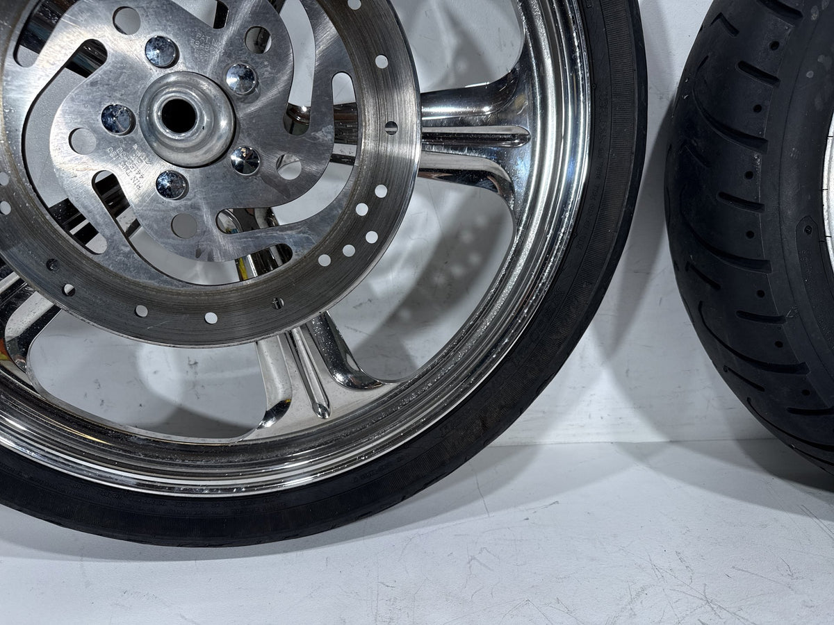 2001 Harley Softail Standard Front Rear Wheel Rim Tire MH90/21 130/90-16 16" 21"