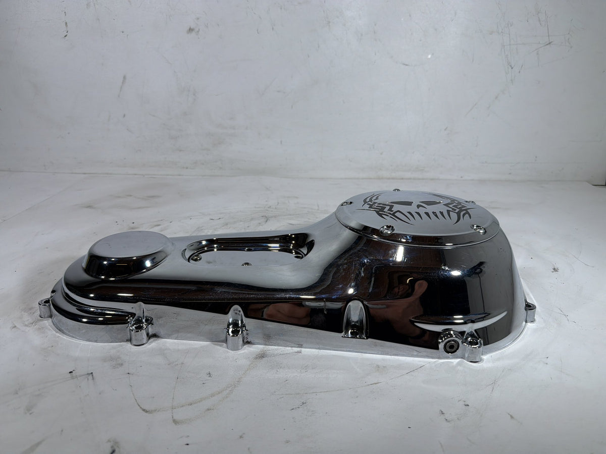 2006 Harley Softail Deuce FXSTDI OEM Outer Primary Clutch Cover SKULL