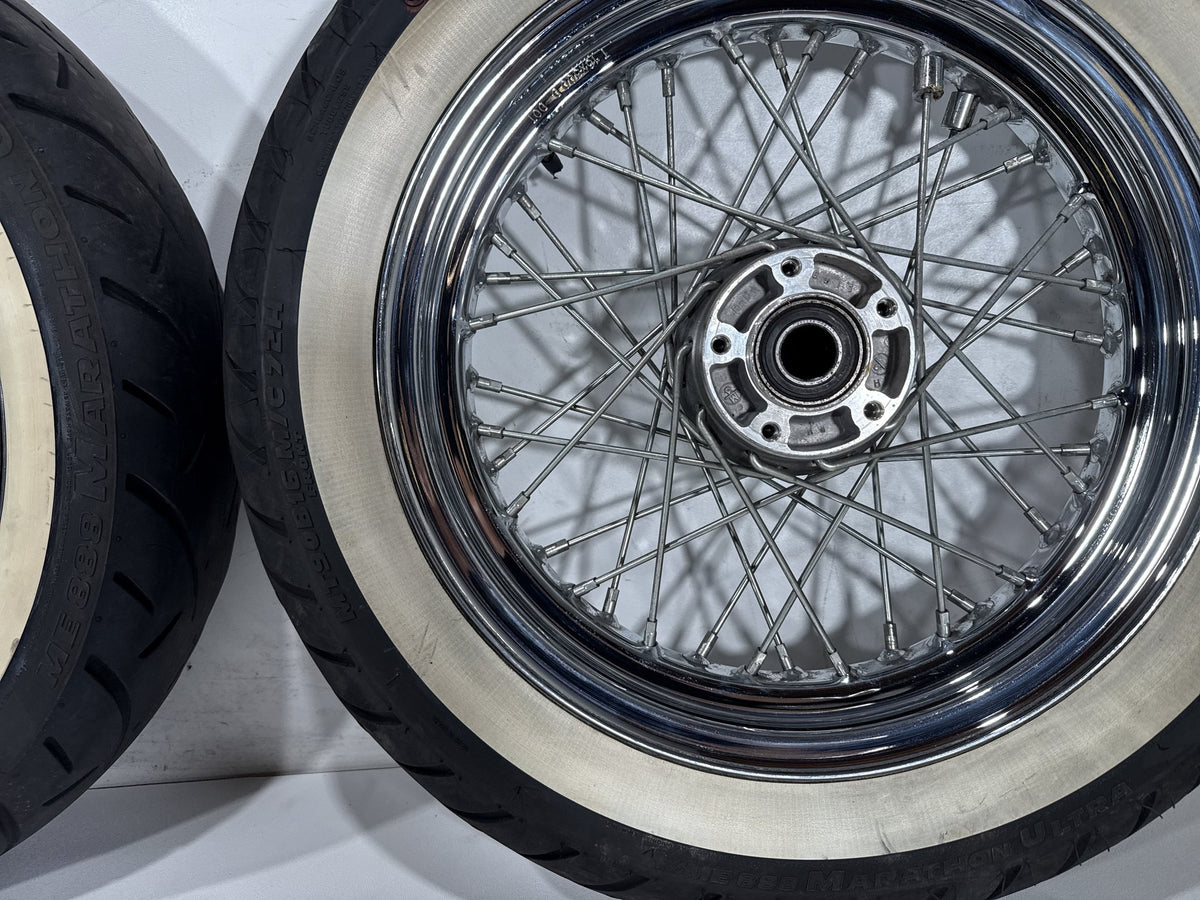2004 Harley Road King Touring Classic OEM Front Rear Wheel Rim Tire Spoked 16"