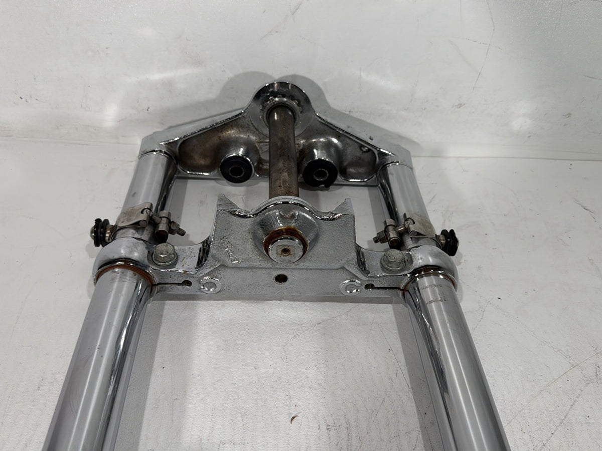 2000 Harley Dyna Wide Glide OEM Front Triple Tree Set & LH RH Fork Legs Sliders