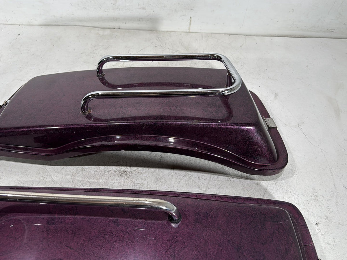90 Harley Electra Glide Touring Sport OEM Left & Right Saddlebag Lid Cover Caps