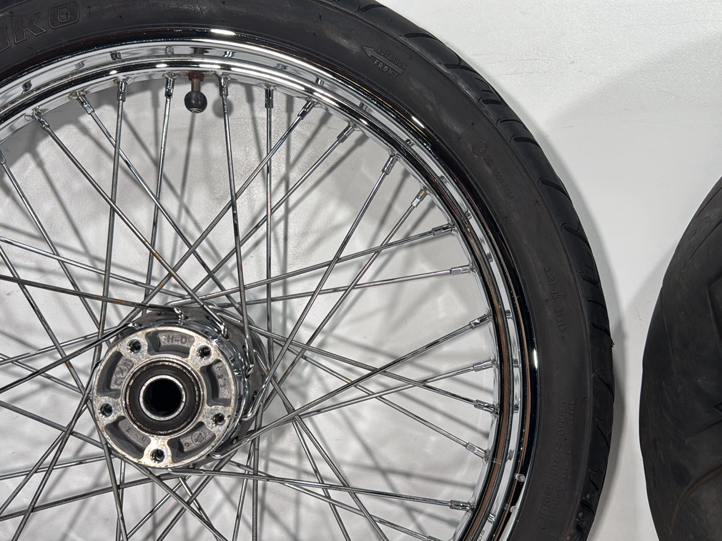 2006 Harley Dyna FXDWGI Wide Glide OEM Front Rear Wheel Rim Tire Spoked