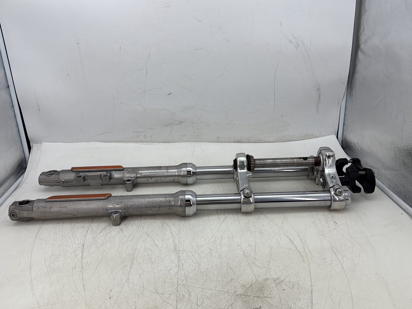 2006 Harley Sportster XL883L Low Front Triple Tree Set &amp; LH RH Fork Legs Sliders