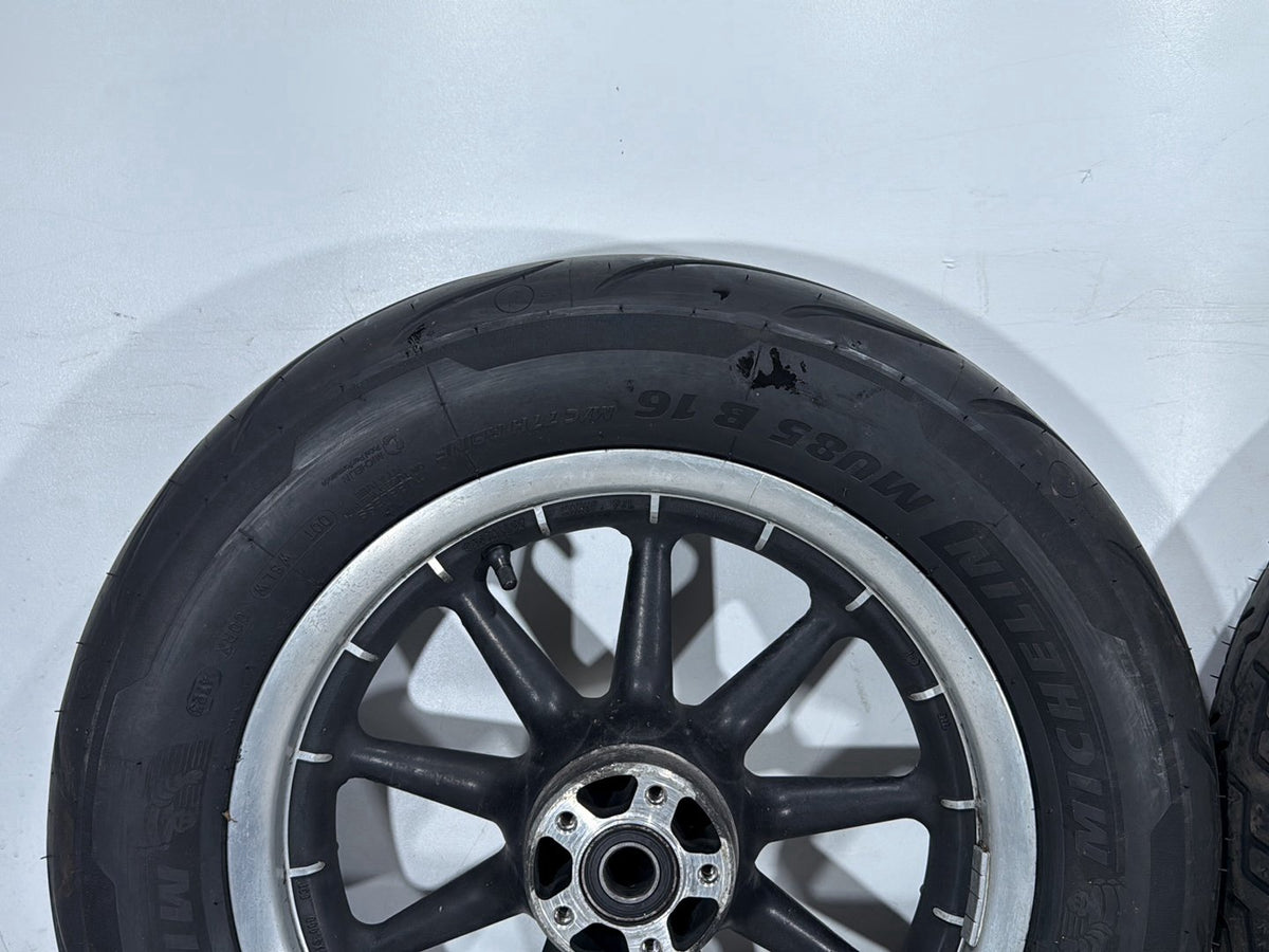 2005 Harley Road King Touring Police OEM Front & Rear Wheel Rim Tire 16"