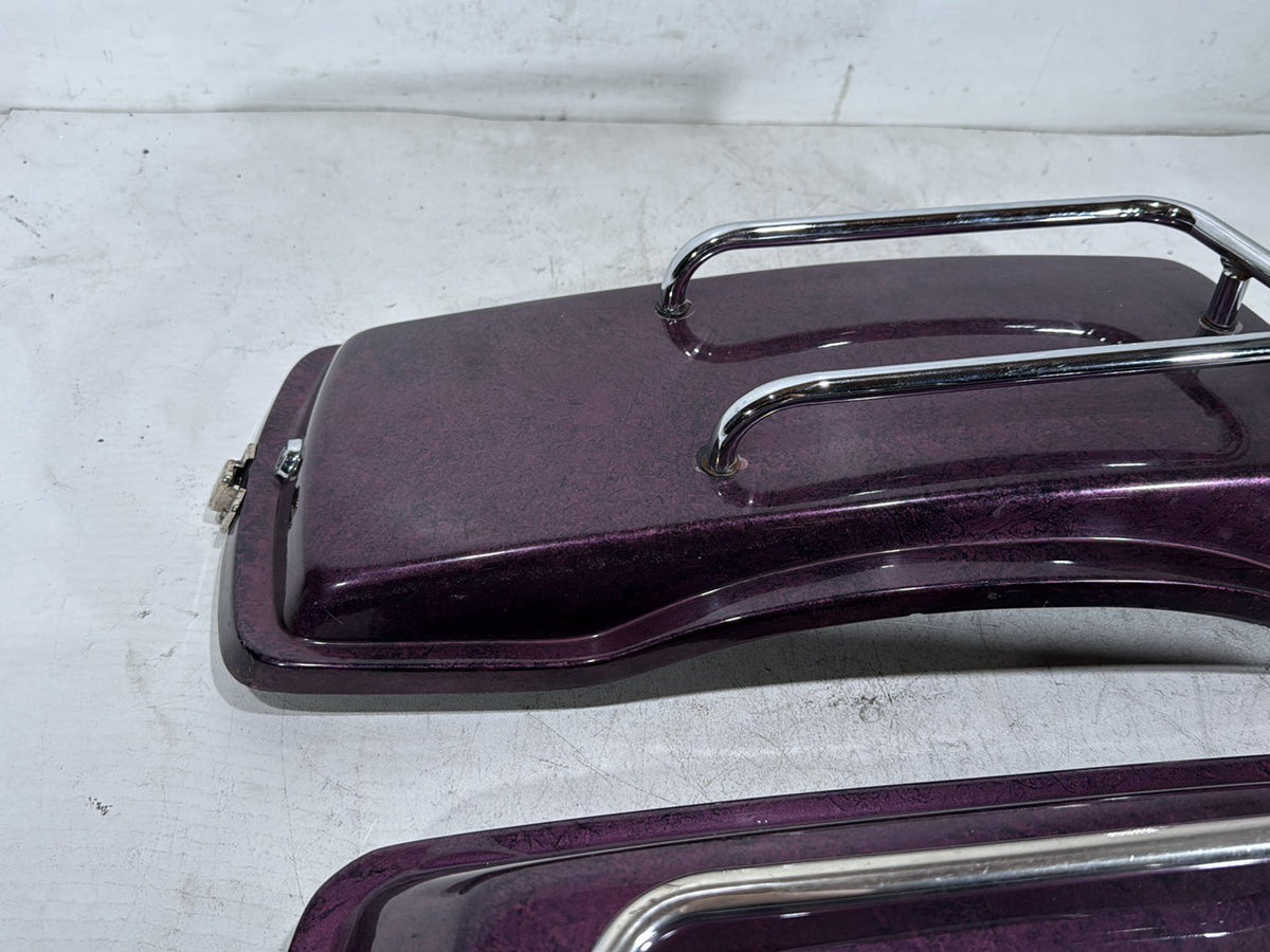 90 Harley Electra Glide Touring Sport OEM Left & Right Saddlebag Lid Cover Caps
