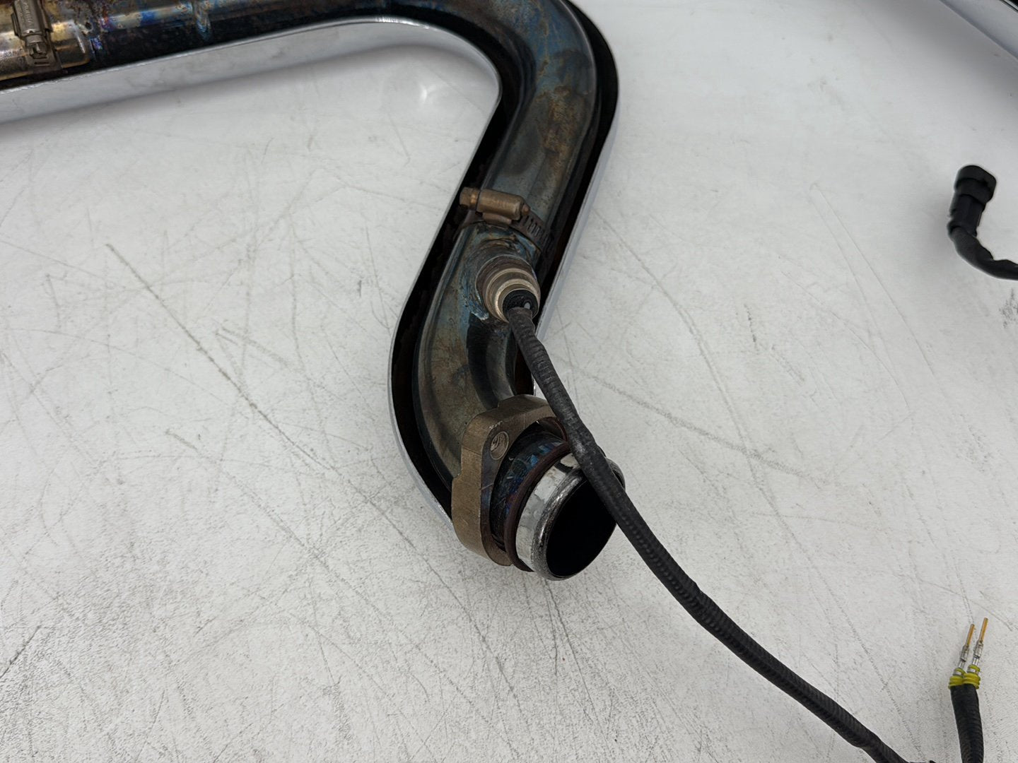 2010 Harley Dyna Fat Bob FXDF Exhaust Header Pipes Vance & Hines SCRATCHED