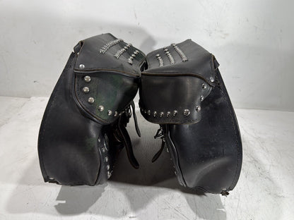 1991 Harley Heritage Softail Classic FLSTC OEM Rear Left Right Saddlebags Luggage Leather