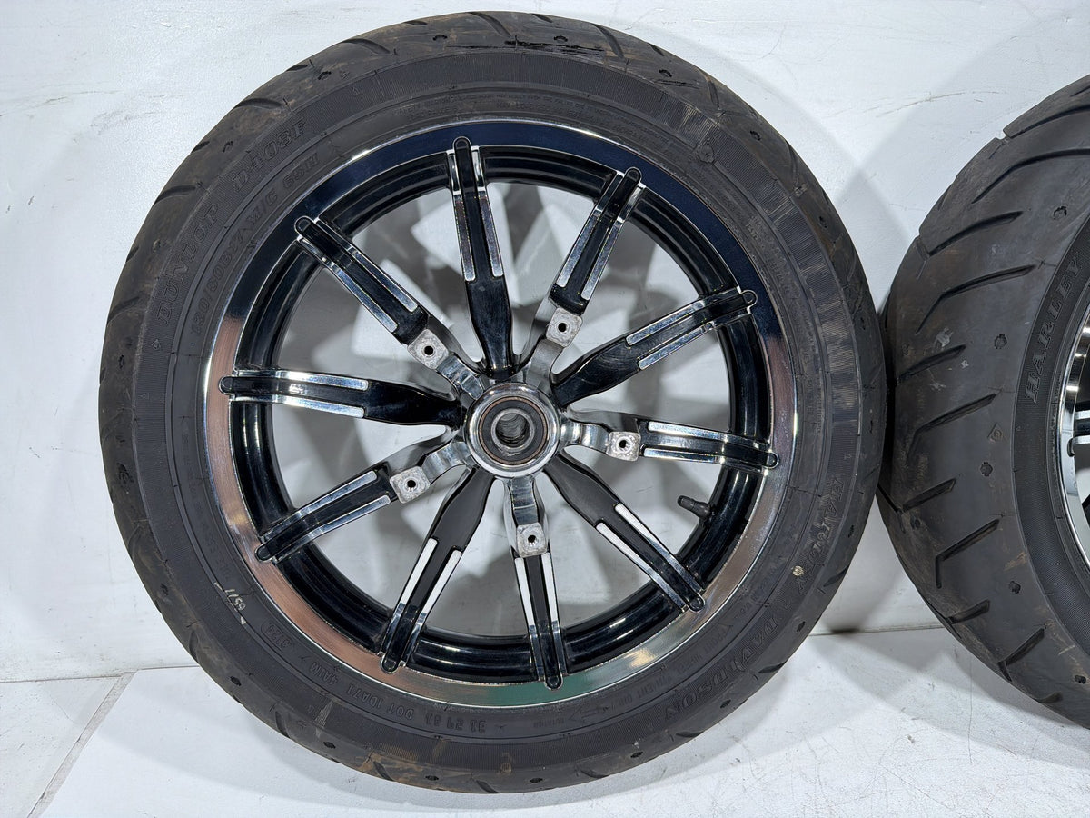 2015 Harley Electra Glide Touring Ultra Front & Rear Wheel Rim Tire ABS 16" 17"