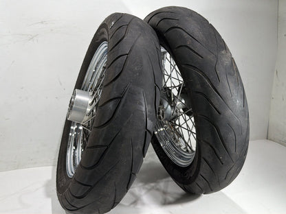 2011 Harley Heritage Softail Classic FLSTC Front Rear Wheel Rim Tire Spoked 16"