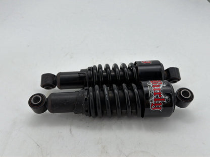 2008 Harley Dyna Fat Bob FXDF Rear Left Right Shock Absorbers BURLY 12"