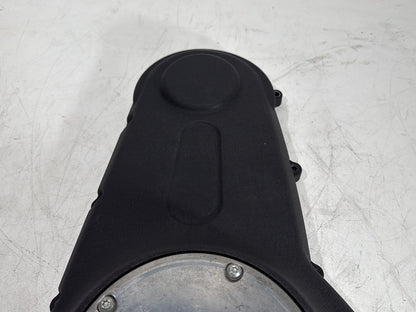 2008 Harley Dyna Fat Bob FXDF OEM Outer Primary Clutch Cover Black Wrinkle