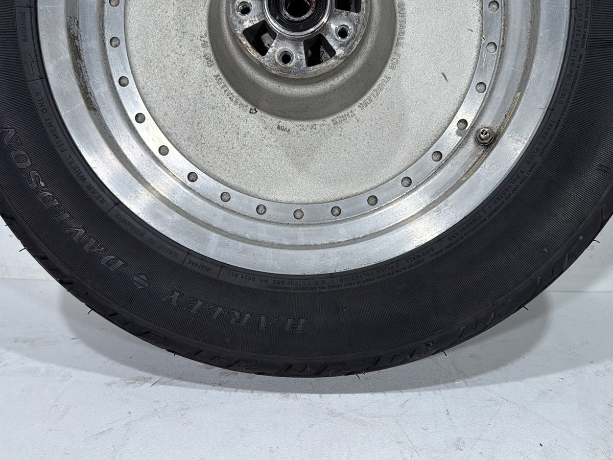 1997 Harley Softail Fat Boy FLSTF OEM Rear Wheel Rim Tire MT90B16 74H, 16"