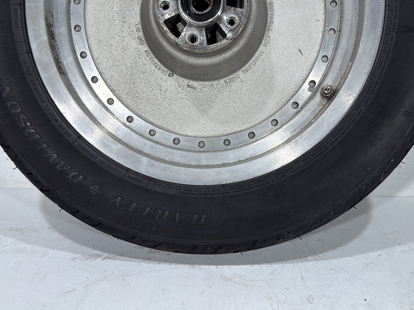 1997 Harley Softail Fat Boy FLSTF OEM Rear Wheel Rim Tire MT90B16 74H, 16"