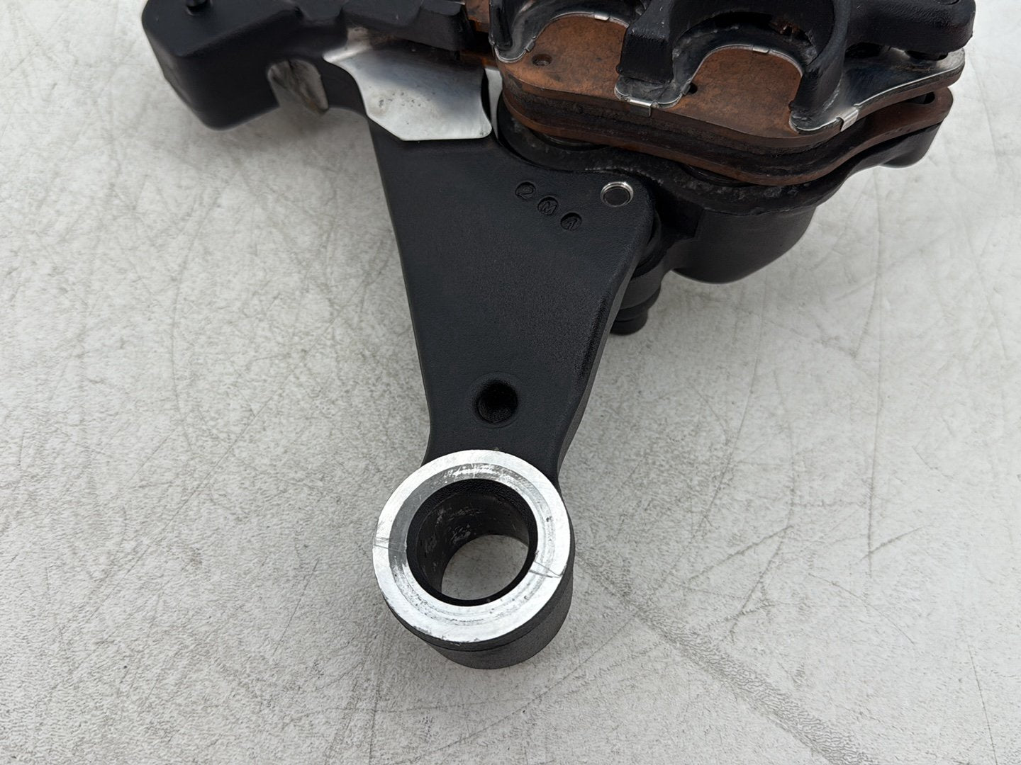 2010 Harley Dyna Fat Bob FXDF OEM Rear Back Brake Caliper w/ Bracket