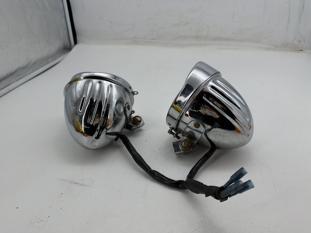 1994 Harley Softail Custom FXSTC OEM Headlight Headlamp Head Light Halogen Dual
