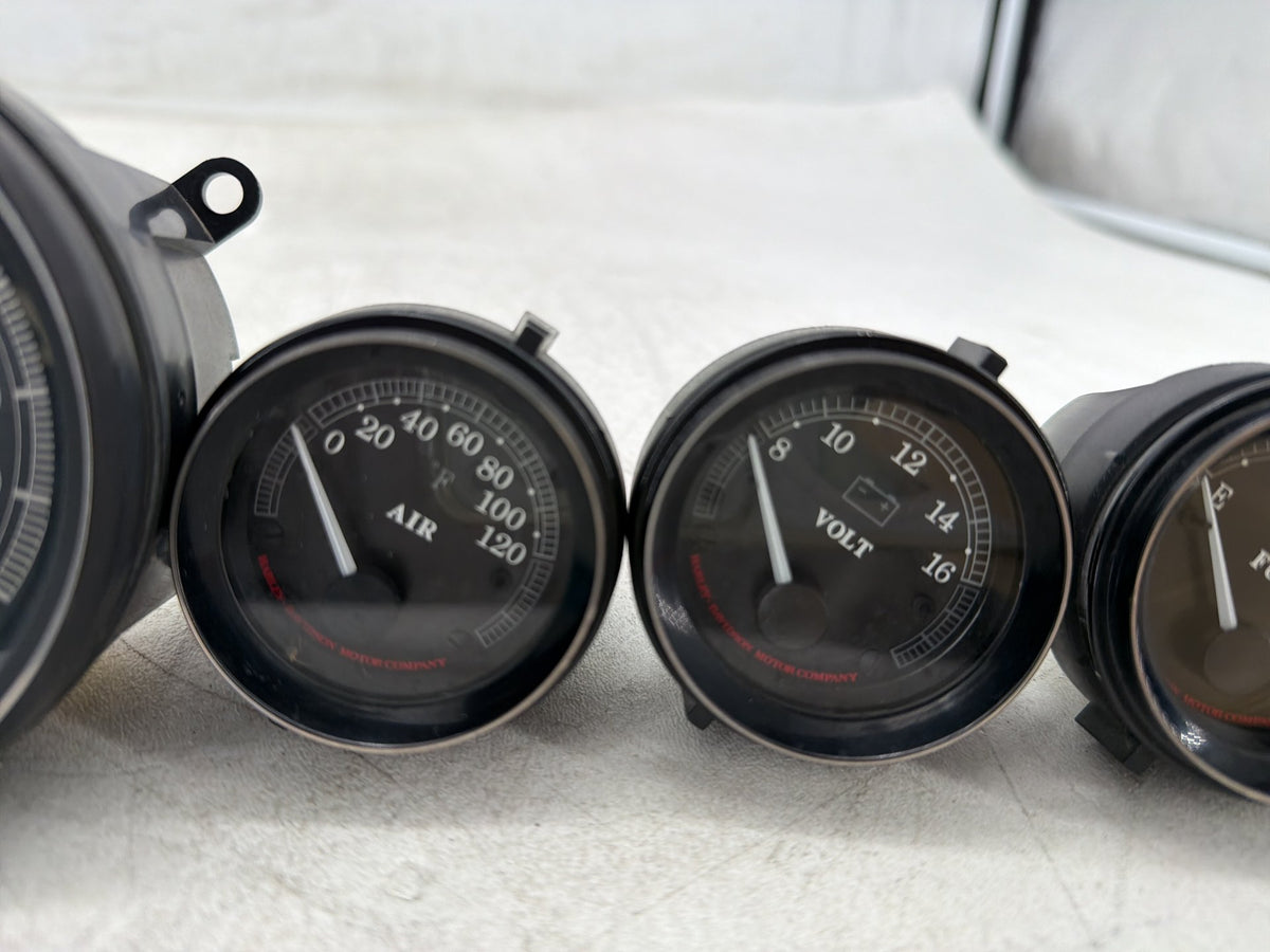 13 Harley Electra Glide Touring OEM Air Oil Volt Fuel Tacho Speedo Gauges 34K