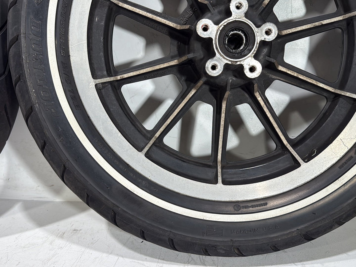 1995 Harley Road King Touring FLHR OEM Front & Rear Wheel Rim Tire MT90B16 16"