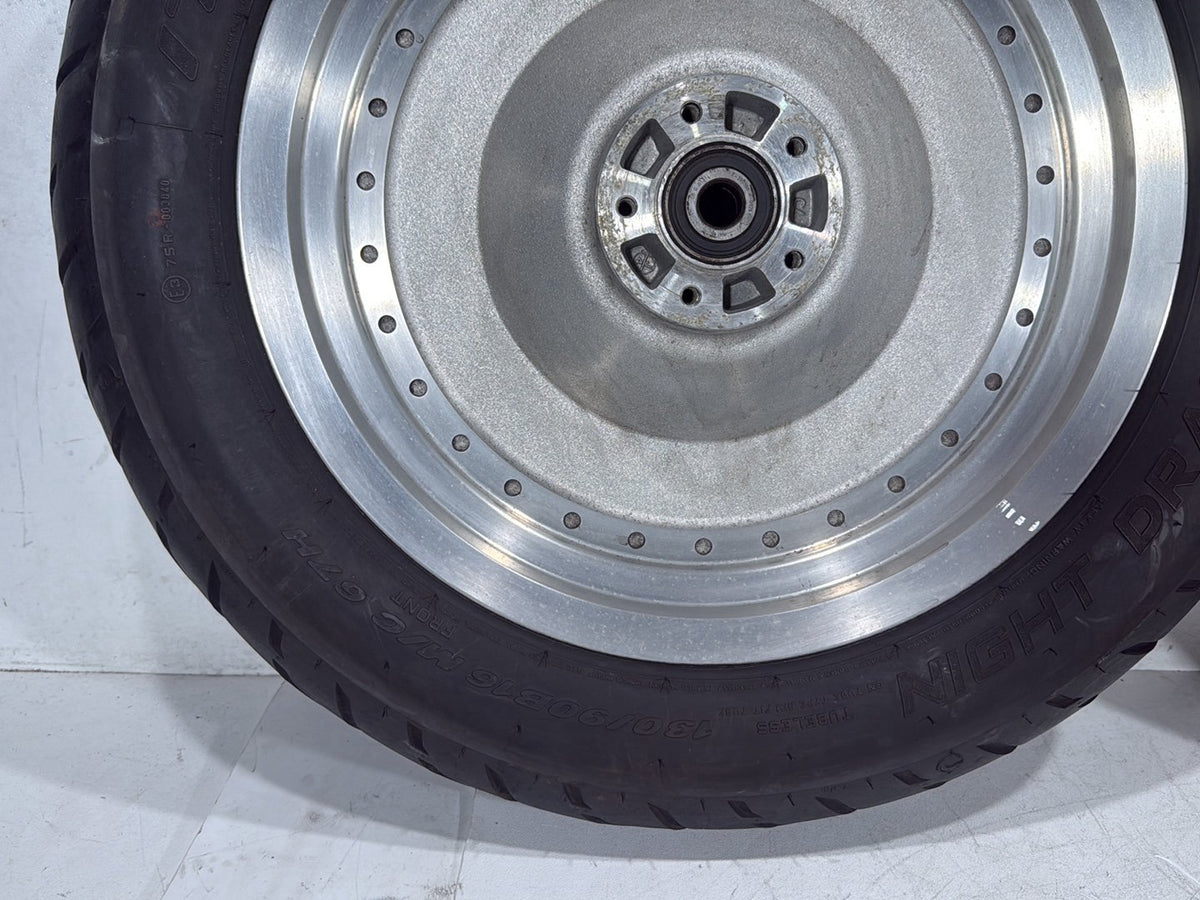 2005 Harley Softail Fat Boy FLSTF OEM Front & Rear Wheel Rim Tire 16"