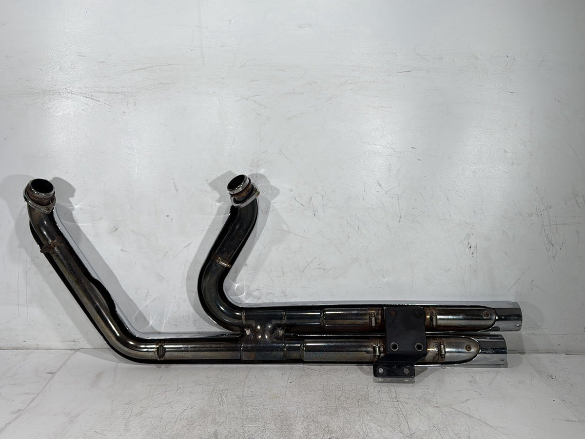 2003 Harley Softail Deuce FXSTD OEM Exhaust Header Pipes Vance & Hines SCRATCHED