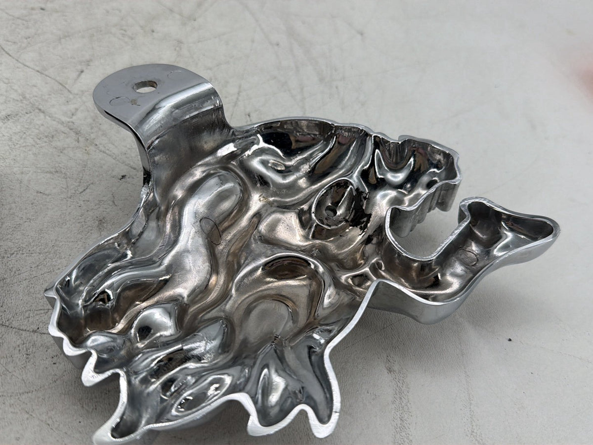 2005 Harley Road King Touring Police Horn Signal Klaxon w/ Chrome Cover SKULL