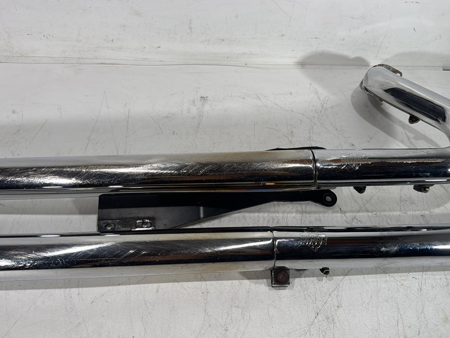 2003 Harley Dyna Wide Glide FXDWG OEM Exhaust Header Pipes Muffler Vance & Hines