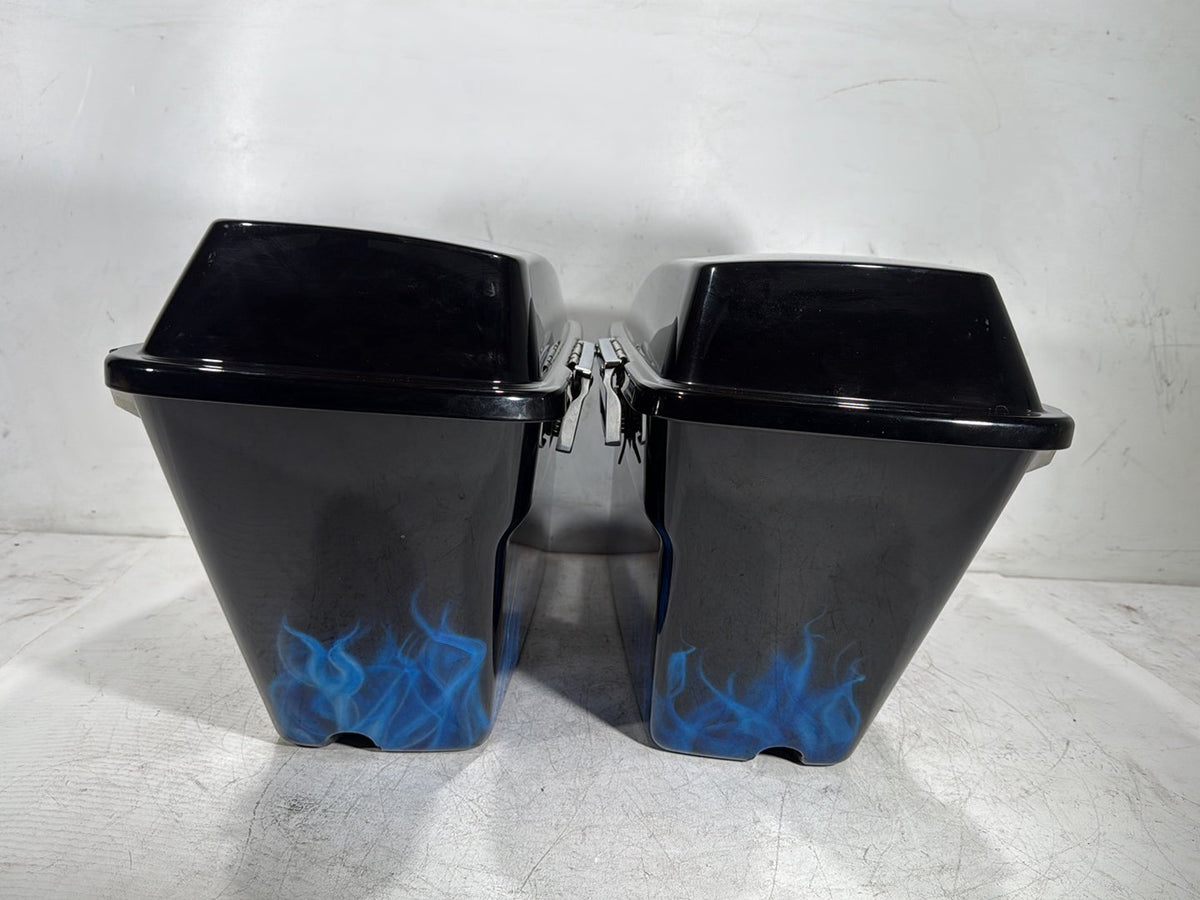 2005 Harley Road King Touring Police OEM Left Right Saddlebags Luggage NOKey