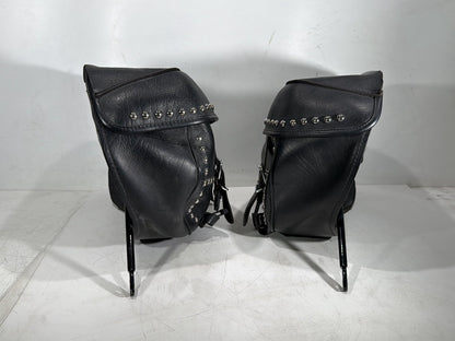 2007 Harley Softail Heritage Classic FLSTC OEM Rear Left Right Saddlebags Luggage Leather