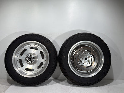 08 Harley Dyna Fat Bob OEM Front Rear Wheel Rim Tire 130/90B16 180/70B17 16" 17"
