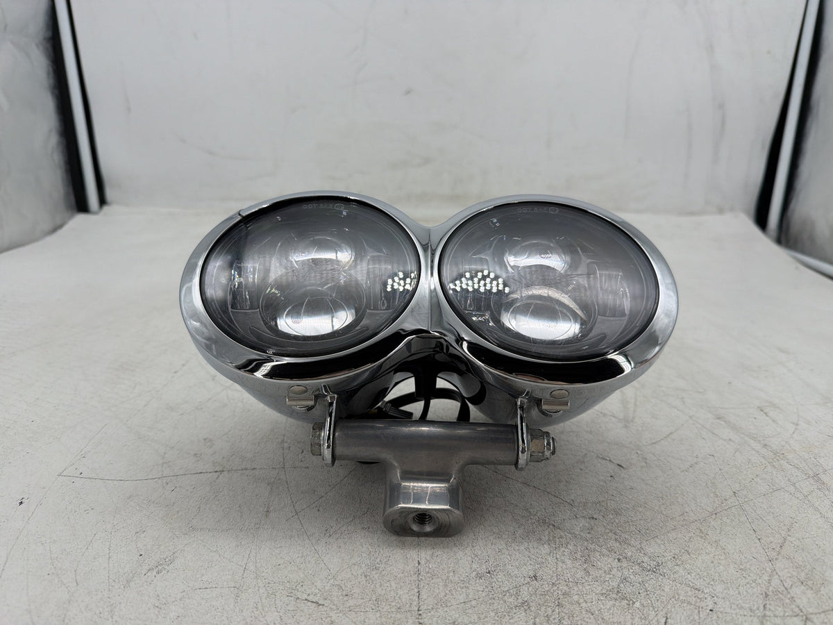 2012 Harley Dyna Fat Bob FXDF 103 OEM Headlight Headlamp Head Lam Light LED DUAL
