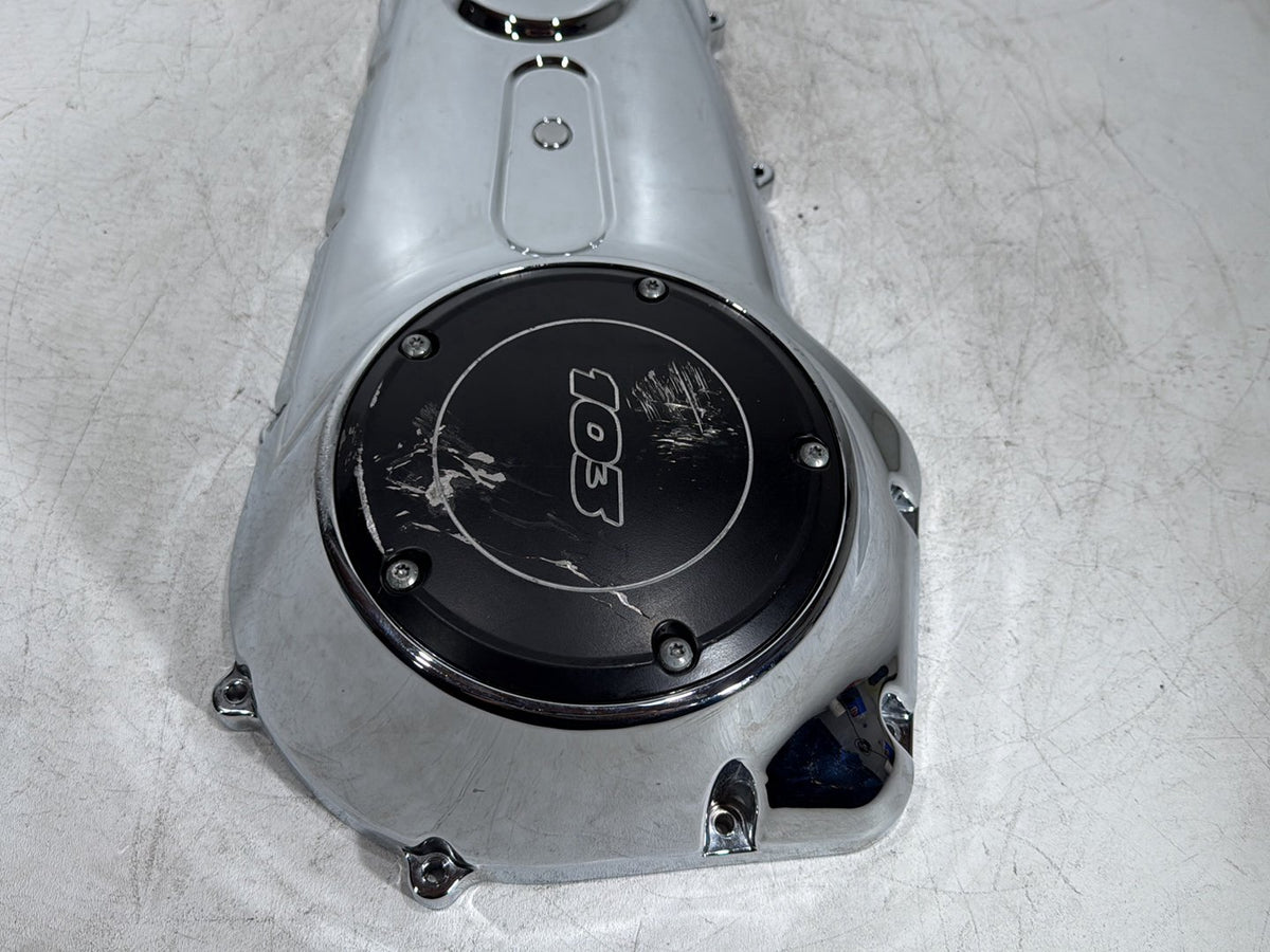2014 Harley Dyna Low Rider FXDL OEM Outer Primary Clutch Cover SCRATCHED