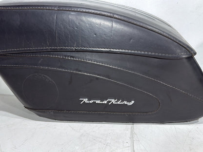 2004 Harley Road King Touring Custom FLHRSI OEM Rear Left Right Saddlebags Luggage Leather