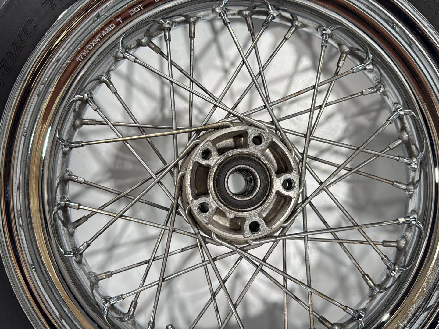 2006 Harley Dyna FXDWGI Wide Glide OEM Front Rear Wheel Rim Tire Spoked