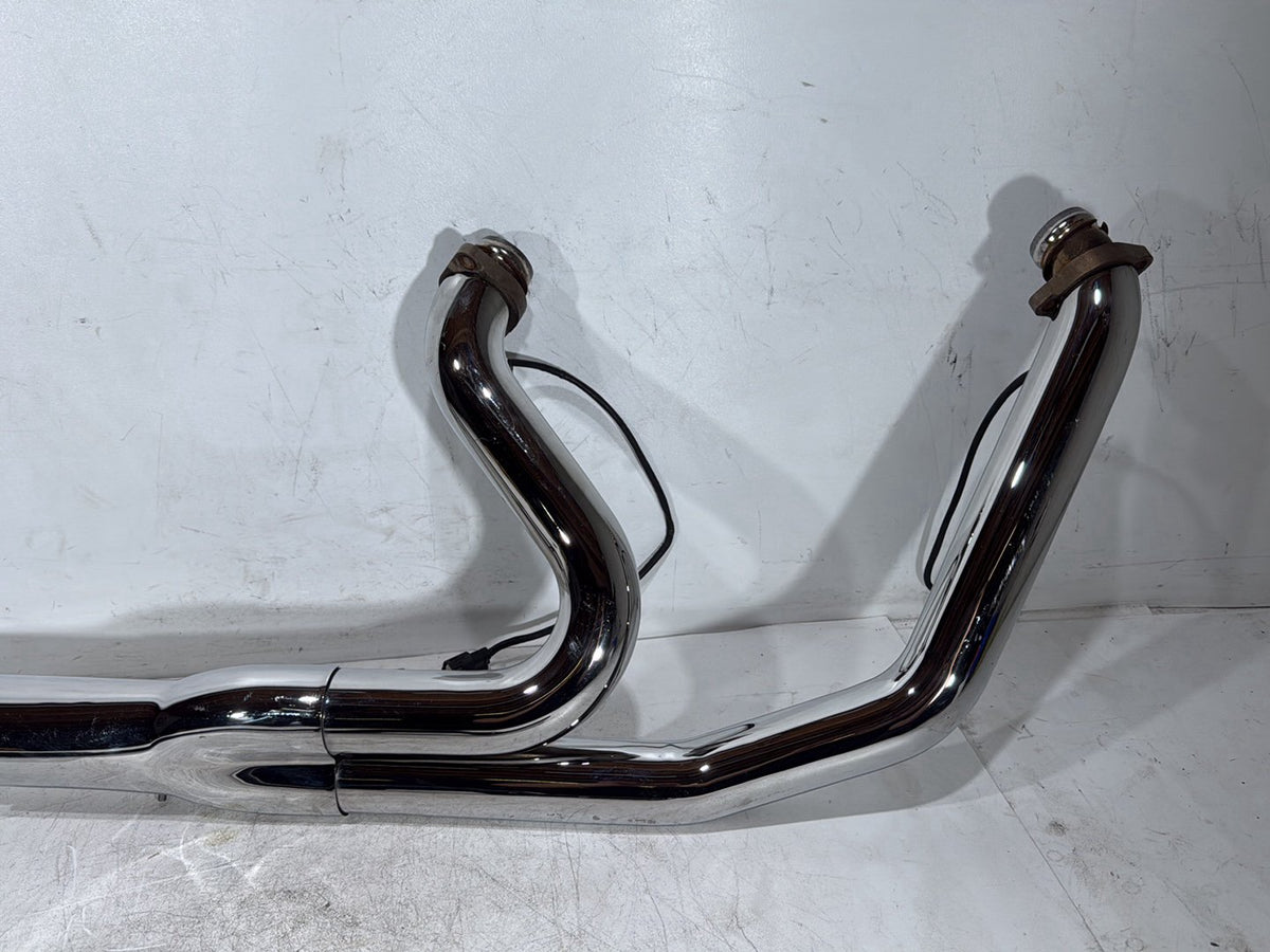 2014 Harley Dyna Low Rider FXDL Exhaust Header Pipes Muffler 2 into 1 BASSANI
