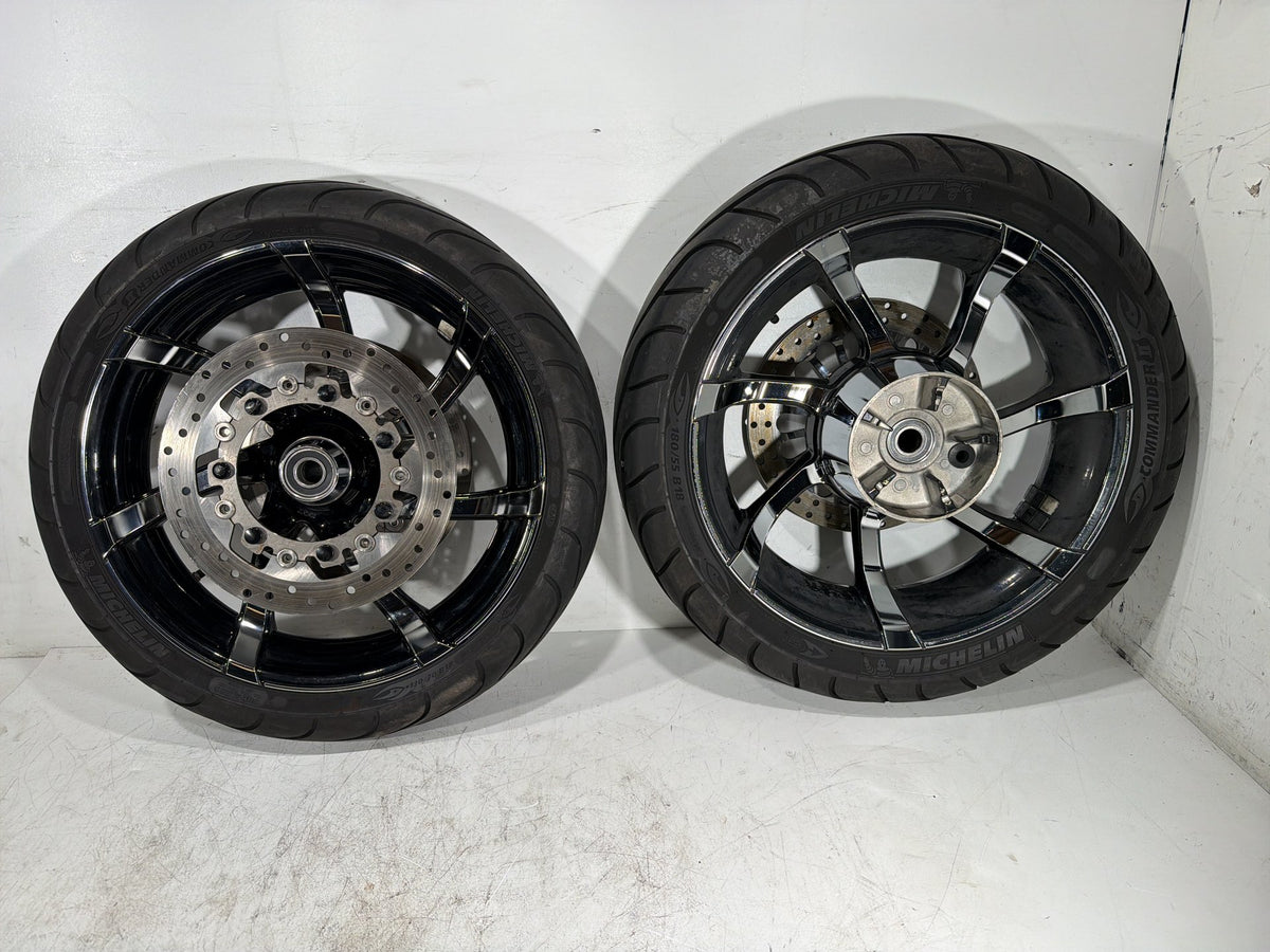 2010 Harley Street Glide Touring FLHX OEM Front & Rear Wheel Rim Tire 18" 18"