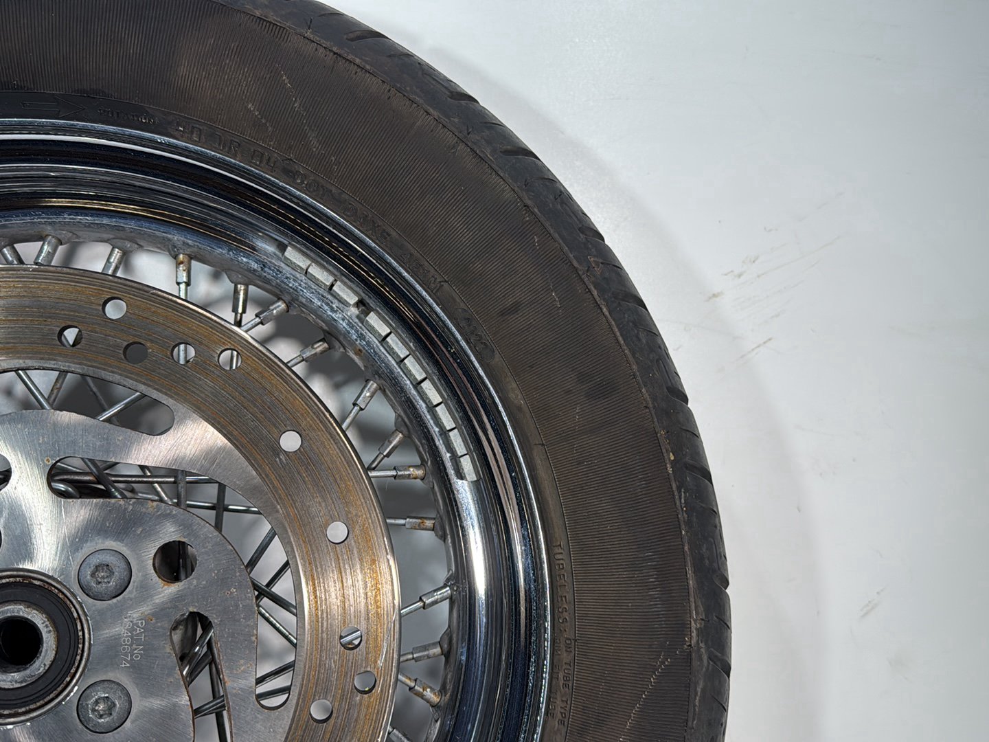 2005 Harley Dyna FXDWG Wide Glide OEM Rear Wheel Rim Tire Spoked