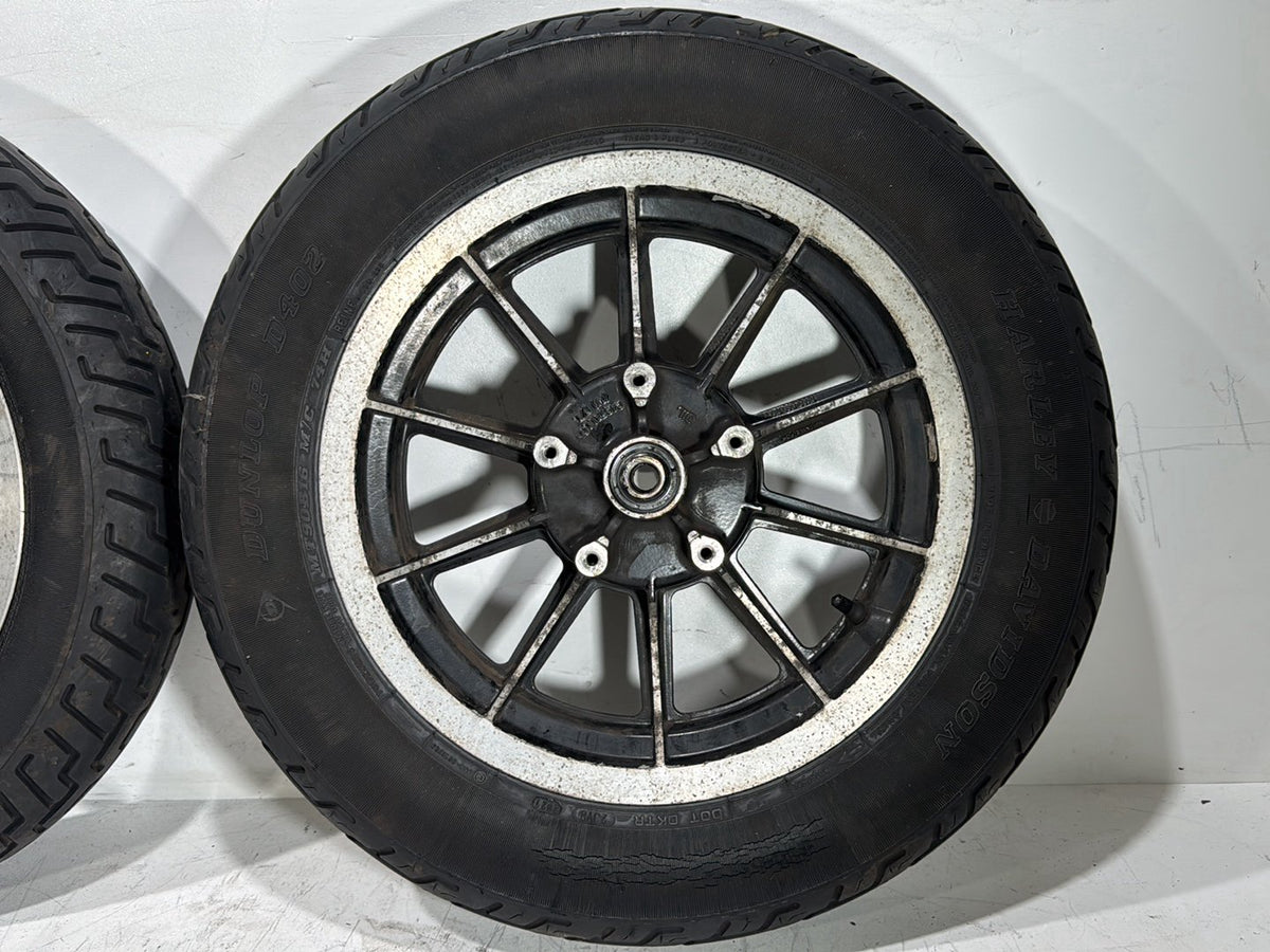 1997 Harley Road King Touring Police Front & Rear Wheel Rim Tire 43402-87A 16"
