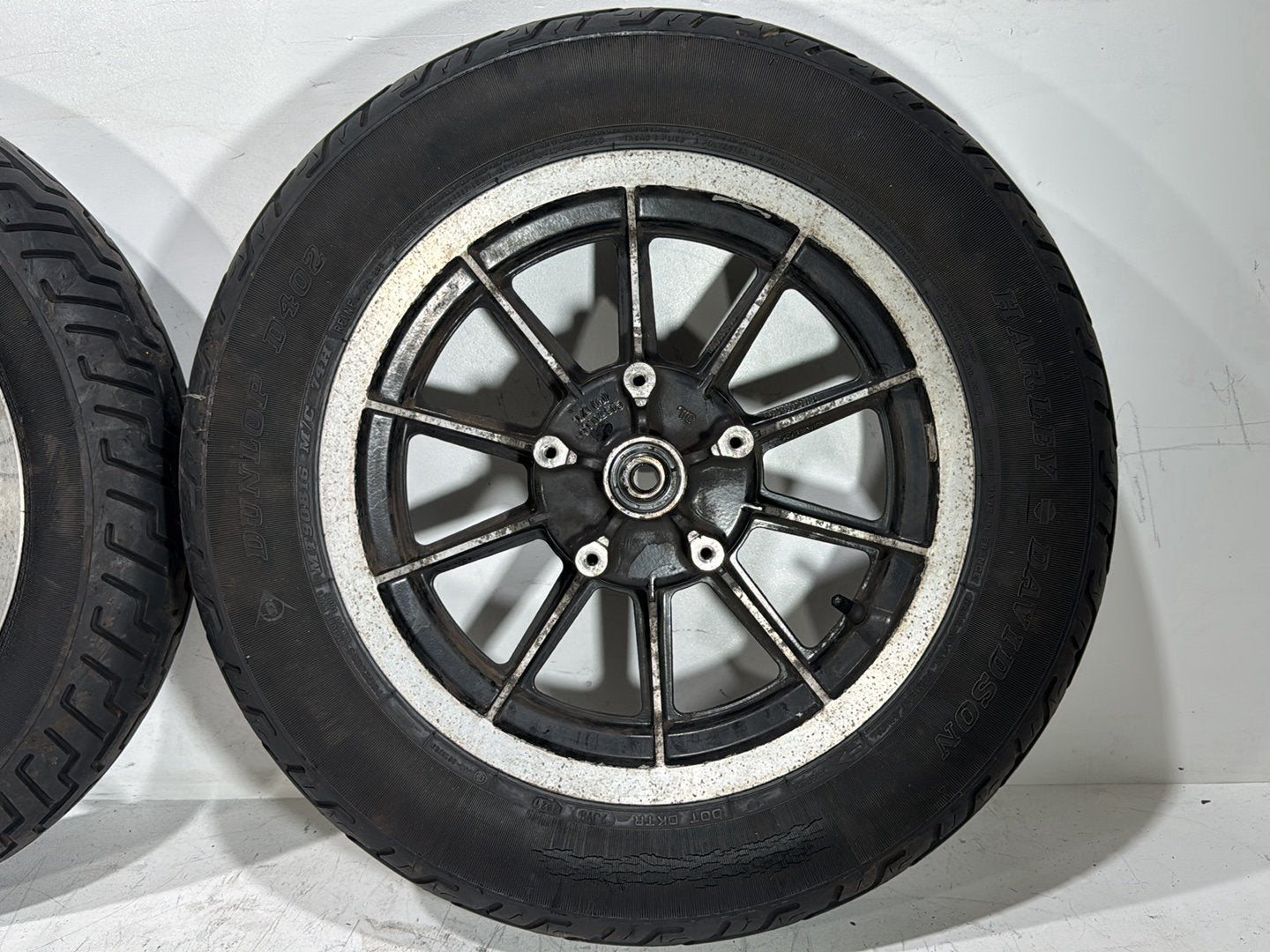 1997 Harley Road King Touring Police Front & Rear Wheel Rim Tire 43402-87A 16"