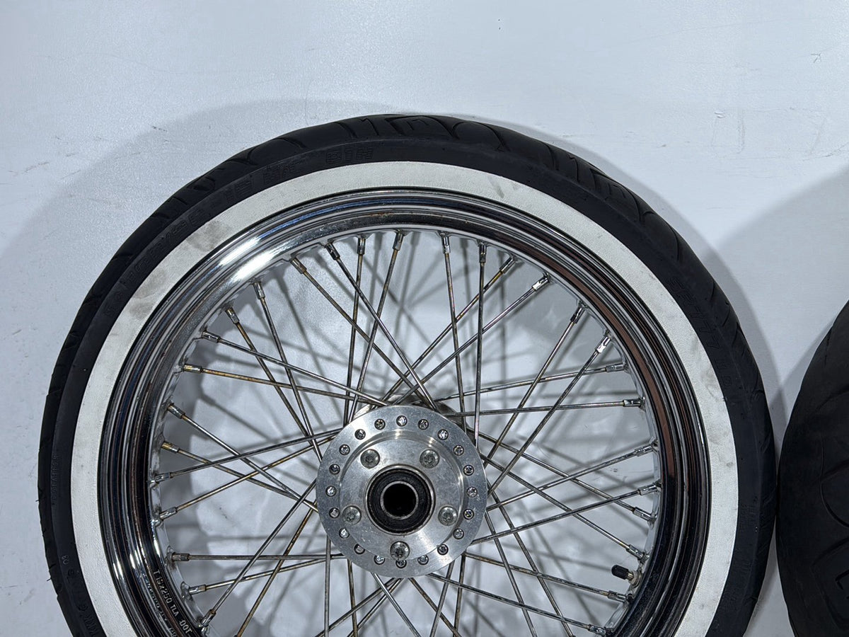 2007 Harley Dyna Street Bob FXDB OEM Front Rear Wheel Rim Tire Spoked