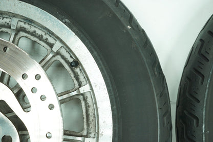 1989 - 2003 Harley-Davidson Sportster Hugger Front & Rear Wheel Rim Tire 43594-00A