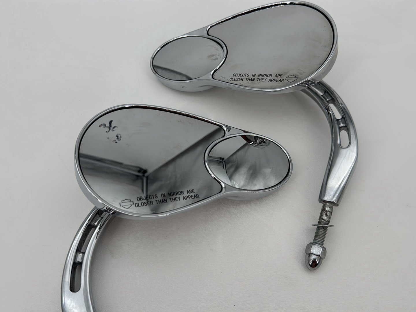 2007 Harley Softail Heritage Classic FLSTC OEM Left Right Rear View Mirror