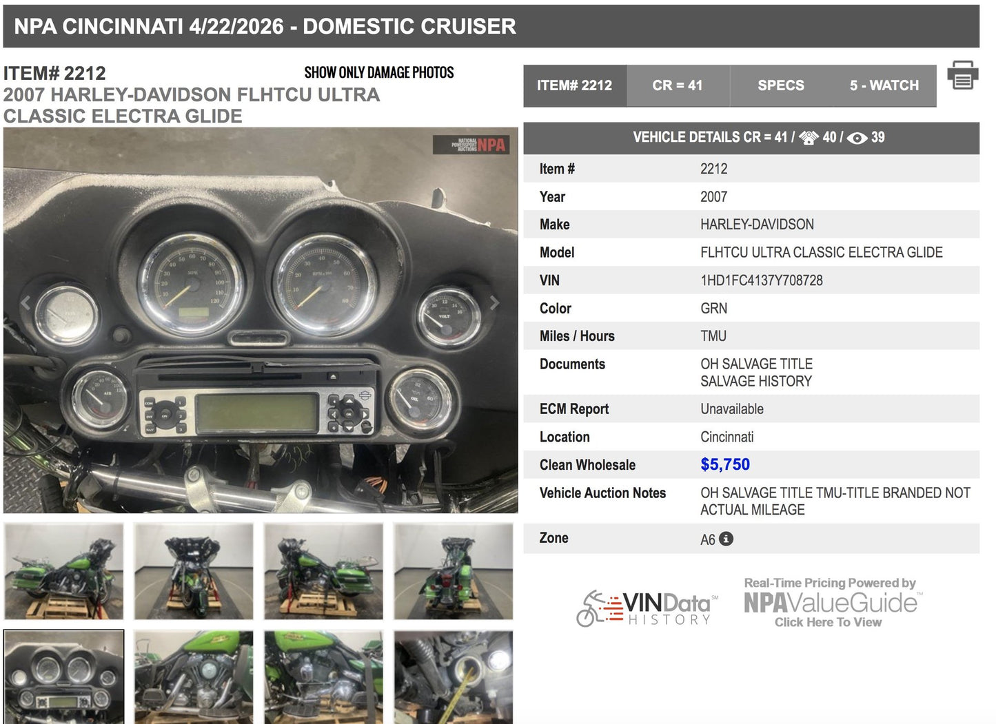 2007 Harley-Davidson Touring Electra Glide Ultra