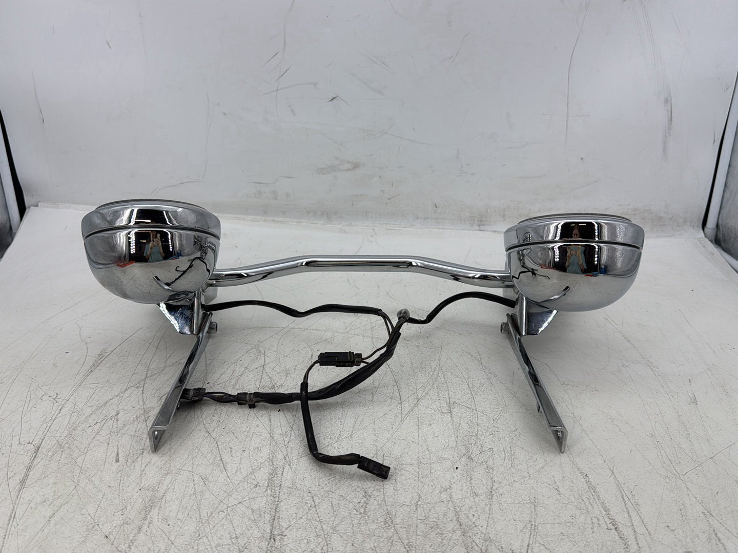 2000 Harley Softail FLSTC Heritage Classic OEM Front Turn Signal Indicators Aux Light Bar