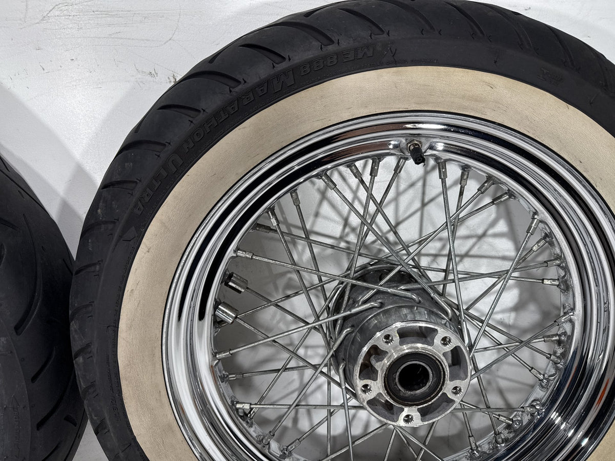 2004 Harley Road King Touring Classic OEM Front Rear Wheel Rim Tire Spoked 16"
