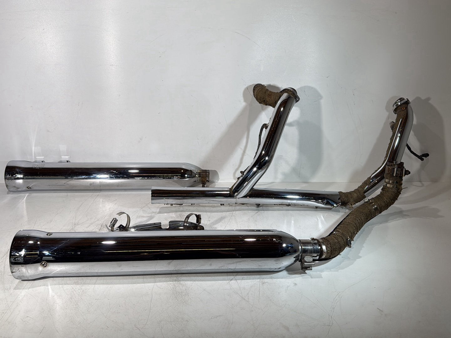 2008 Harley Touring Electra Glide Ultra OEM Exhaust Header Pipes Muffler COBRA