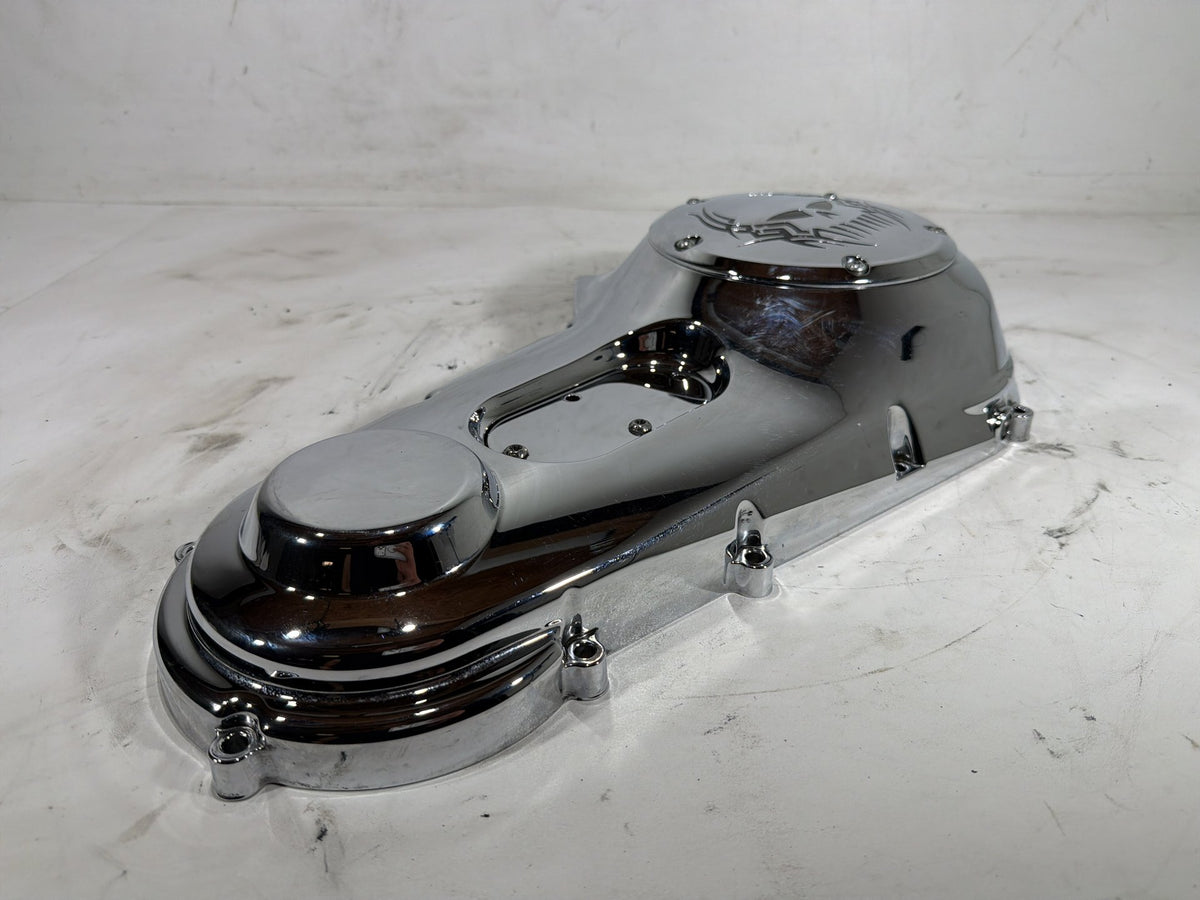 2006 Harley Softail Deuce FXSTDI OEM Outer Primary Clutch Cover SKULL