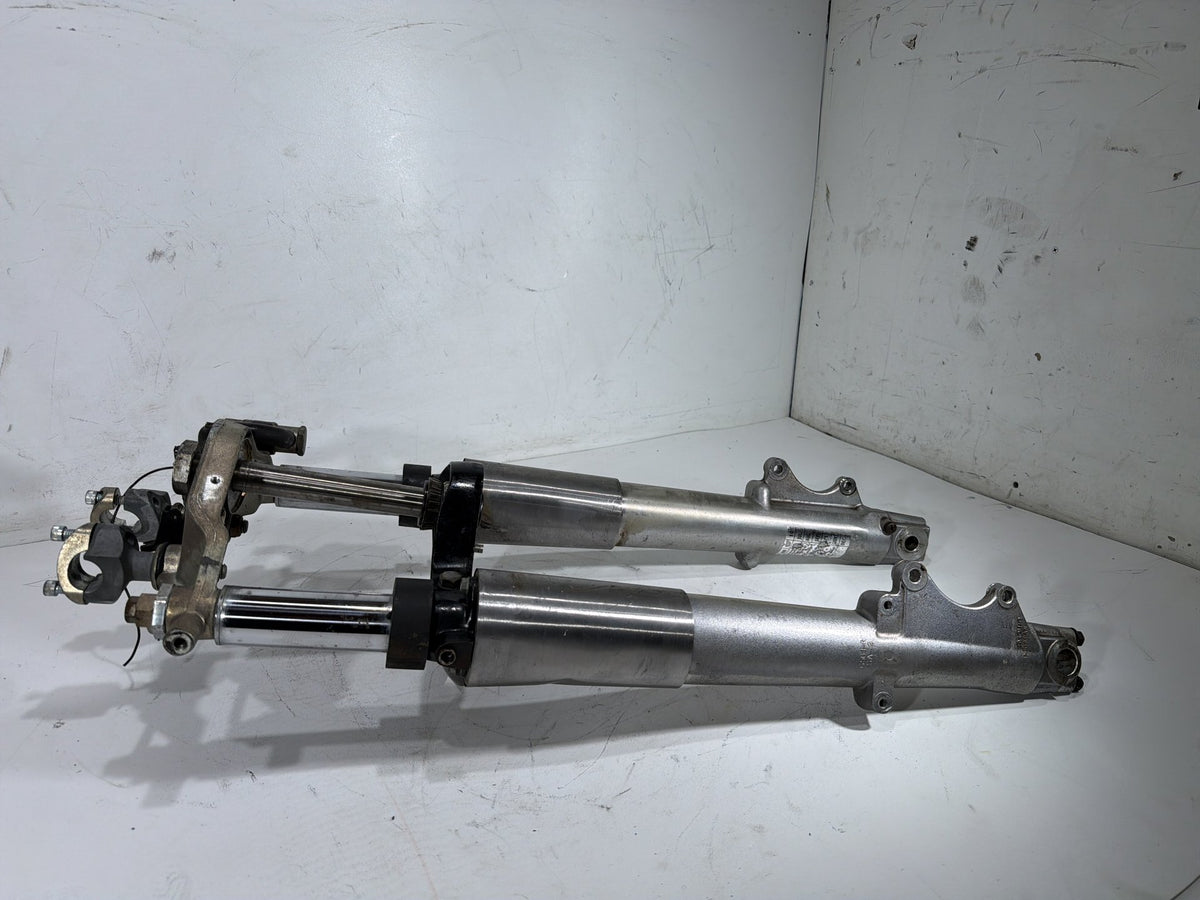 91 Harley Electra Glide Touring Front Triple Tree Set & LH RH Fork Legs Sliders